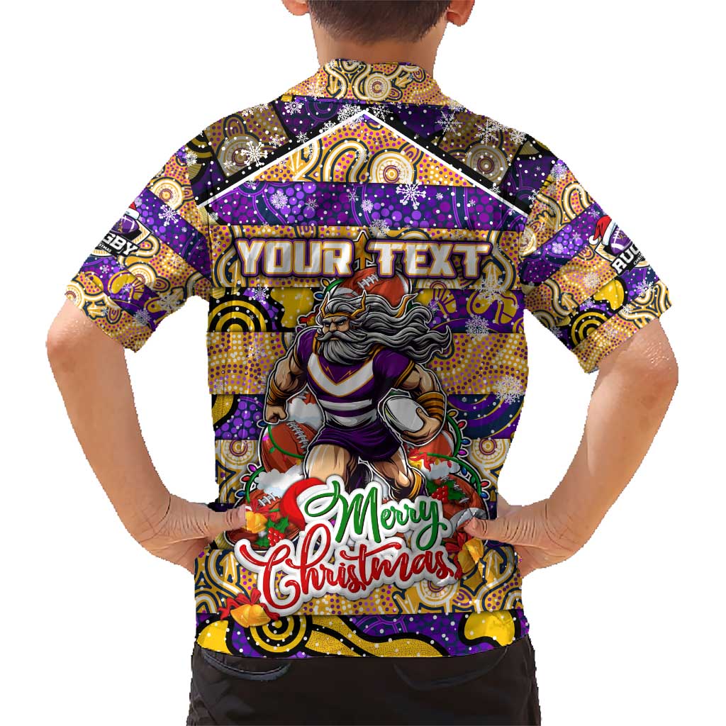 Custom Storm Rugby Merry Christmas Hawaiian Shirt Indigenous Australian Art - Vibe Hoodie Shop