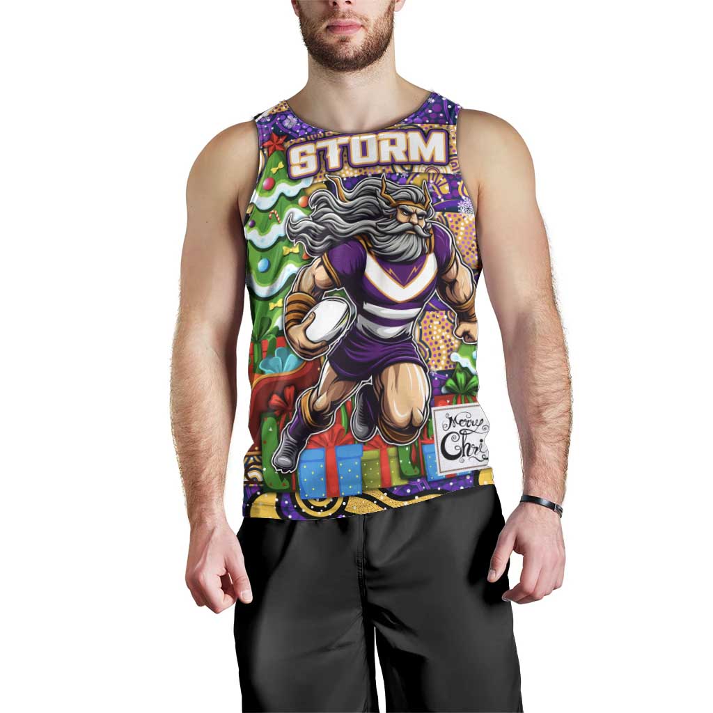 Custom Storm Rugby Merry Christmas Men Tank Top Indigenous Australian Art - Vibe Hoodie Shop