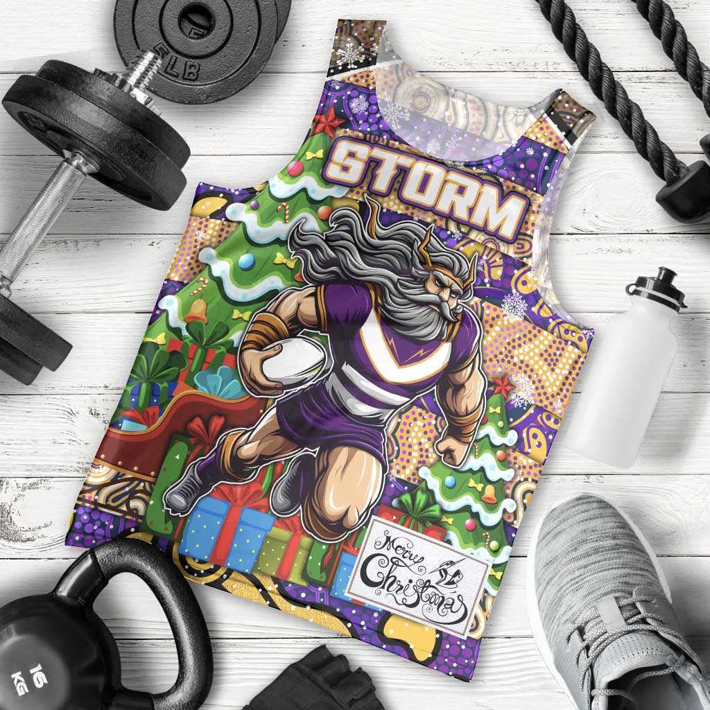 Custom Storm Rugby Merry Christmas Men Tank Top Indigenous Australian Art - Vibe Hoodie Shop