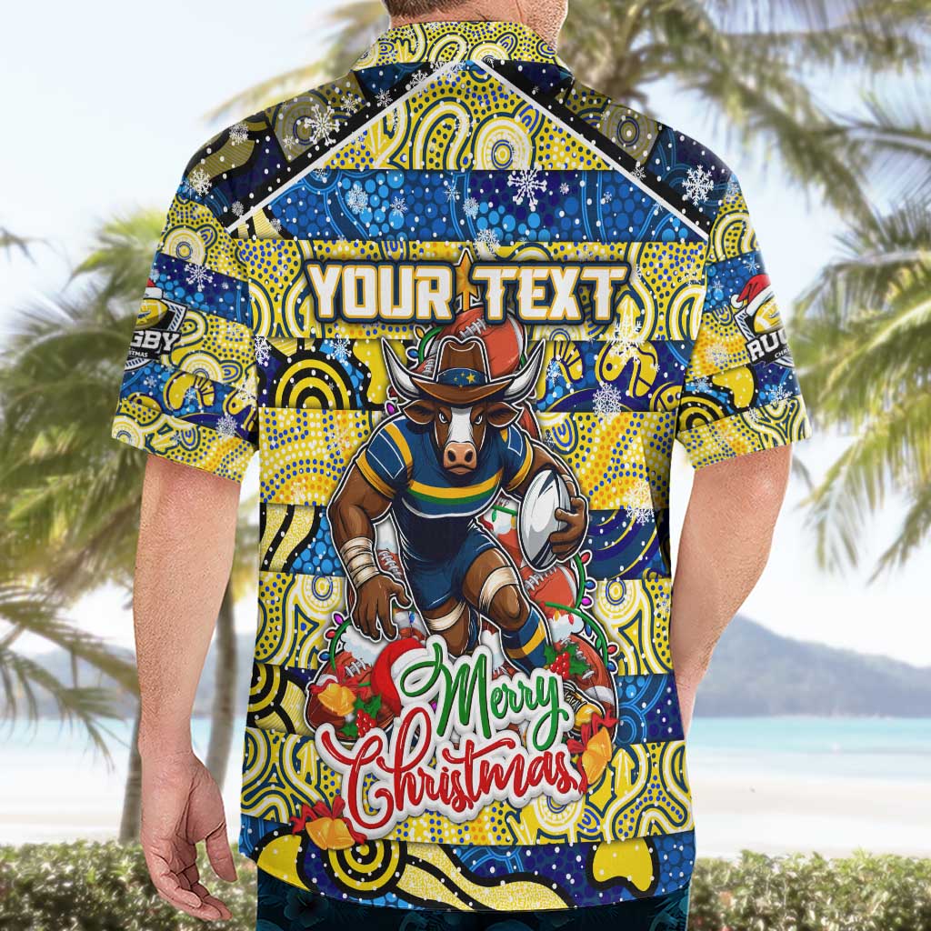 Custom Cowboys Rugby Merry Christmas Hawaiian Shirt Indigenous Australian Art - Vibe Hoodie Shop