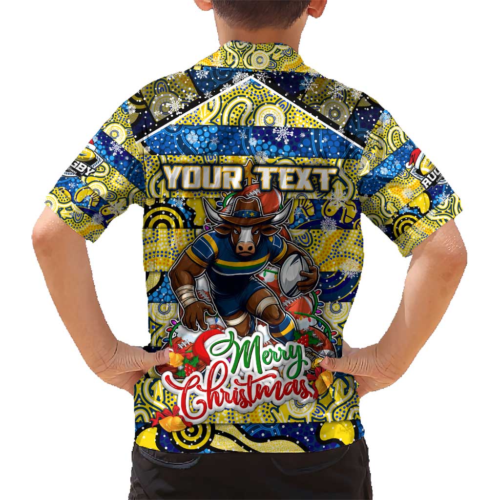 Custom Cowboys Rugby Merry Christmas Hawaiian Shirt Indigenous Australian Art - Vibe Hoodie Shop