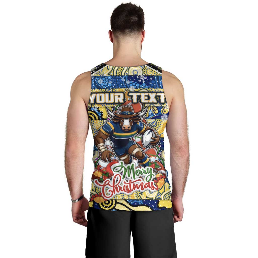 Custom Cowboys Rugby Merry Christmas Men Tank Top Indigenous Australian Art - Vibe Hoodie Shop