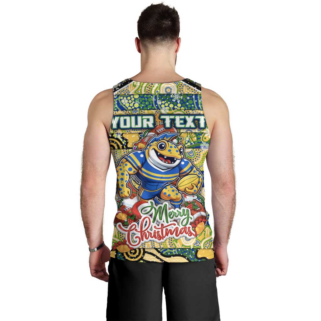 Custom Eels Rugby Merry Christmas Men Tank Top Indigenous Australian Art - Vibe Hoodie Shop