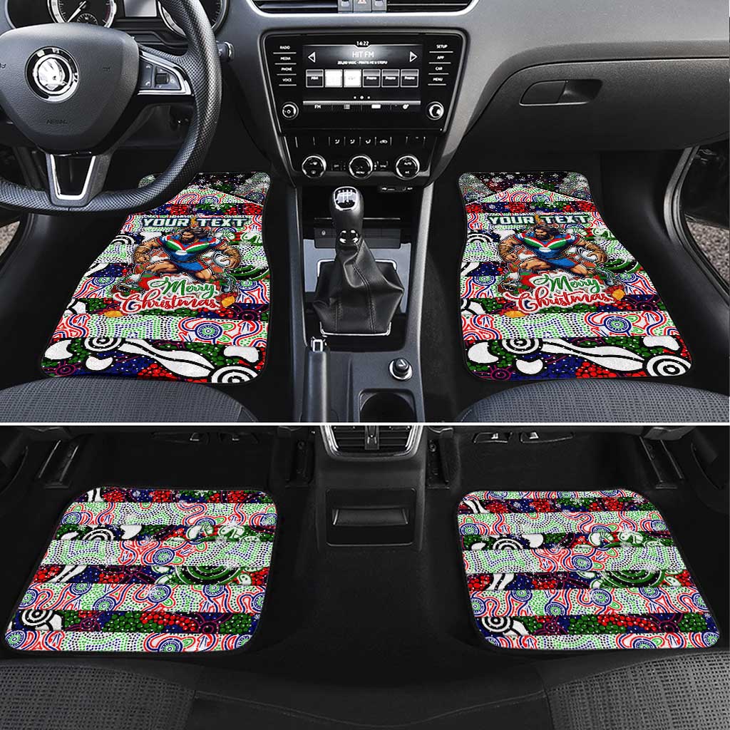 New Zealand Warriors Rugby Merry Christmas Car Mats Indigenous Australian Art