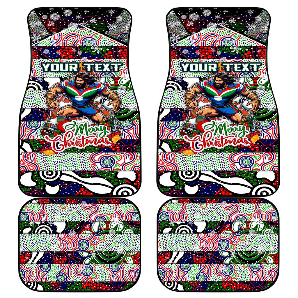 New Zealand Warriors Rugby Merry Christmas Car Mats Indigenous Australian Art