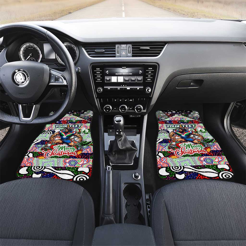 New Zealand Warriors Rugby Merry Christmas Car Mats Indigenous Australian Art