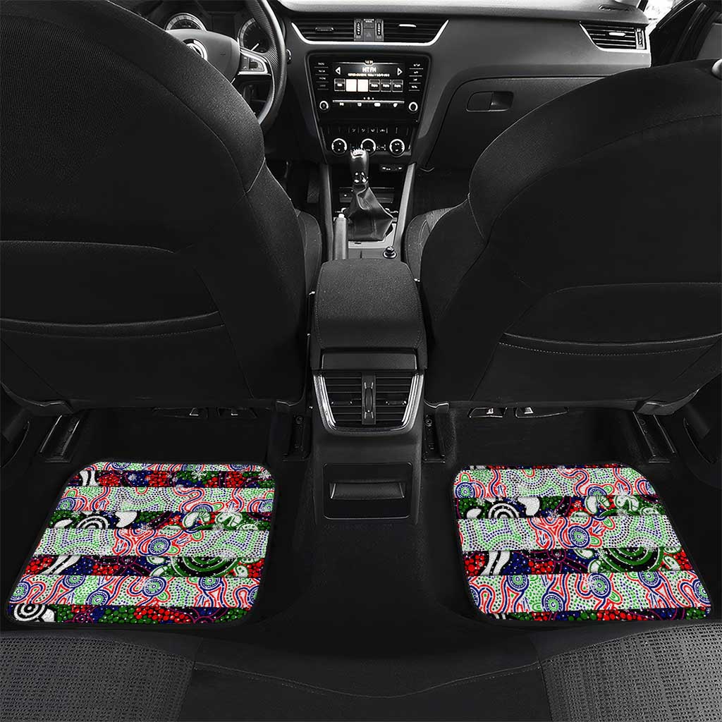 New Zealand Warriors Rugby Merry Christmas Car Mats Indigenous Australian Art