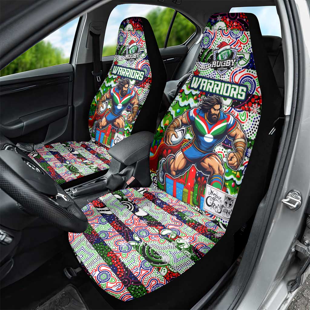 New Zealand Warriors Rugby Merry Christmas Car Seat Cover Indigenous Australian Art - Vibe Hoodie Shop