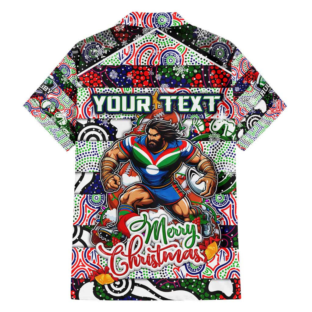 Custom New Zealand Warriors Rugby Merry Christmas Family Matching Tank Maxi Dress and Hawaiian Shirt Indigenous Australian Art