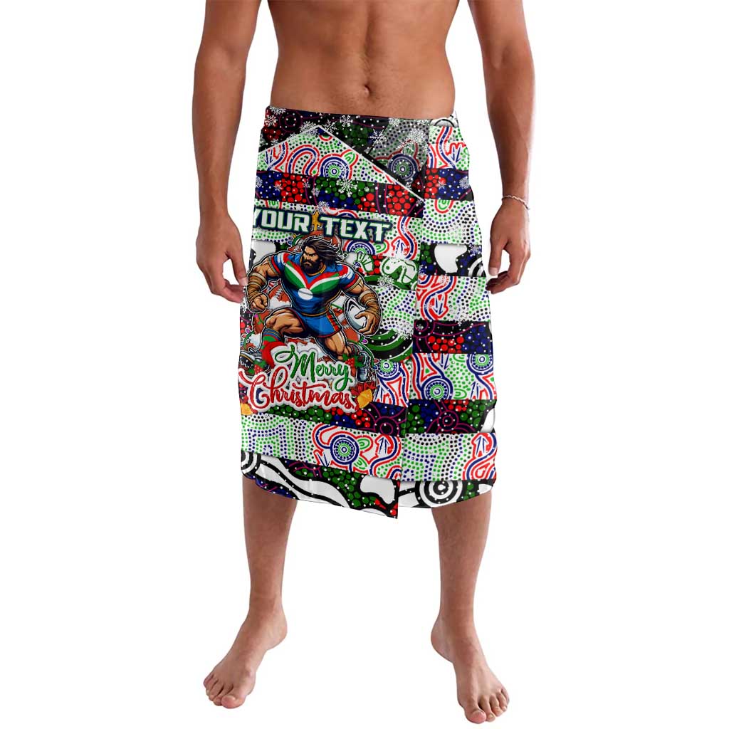Custom New Zealand Warriors Rugby Merry Christmas Lavalava Indigenous Australian Art