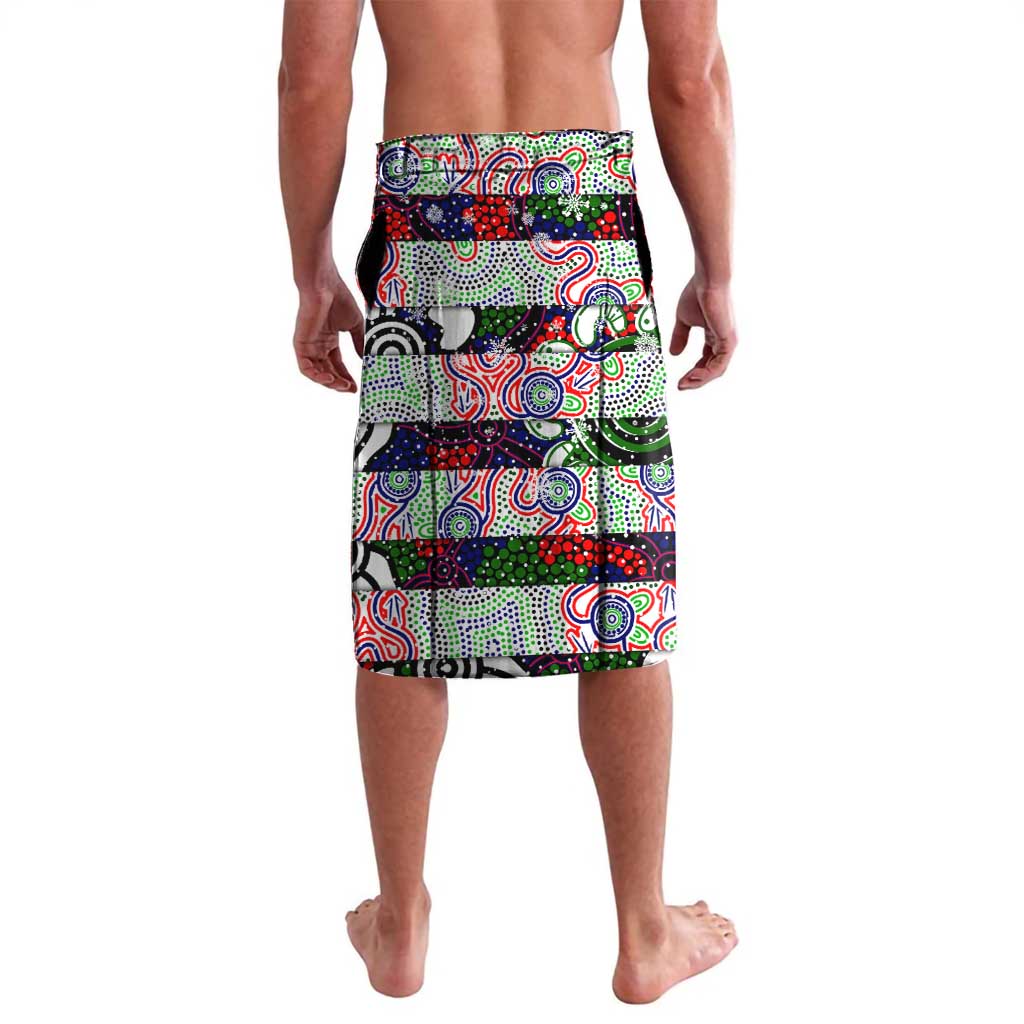 Custom New Zealand Warriors Rugby Merry Christmas Lavalava Indigenous Australian Art