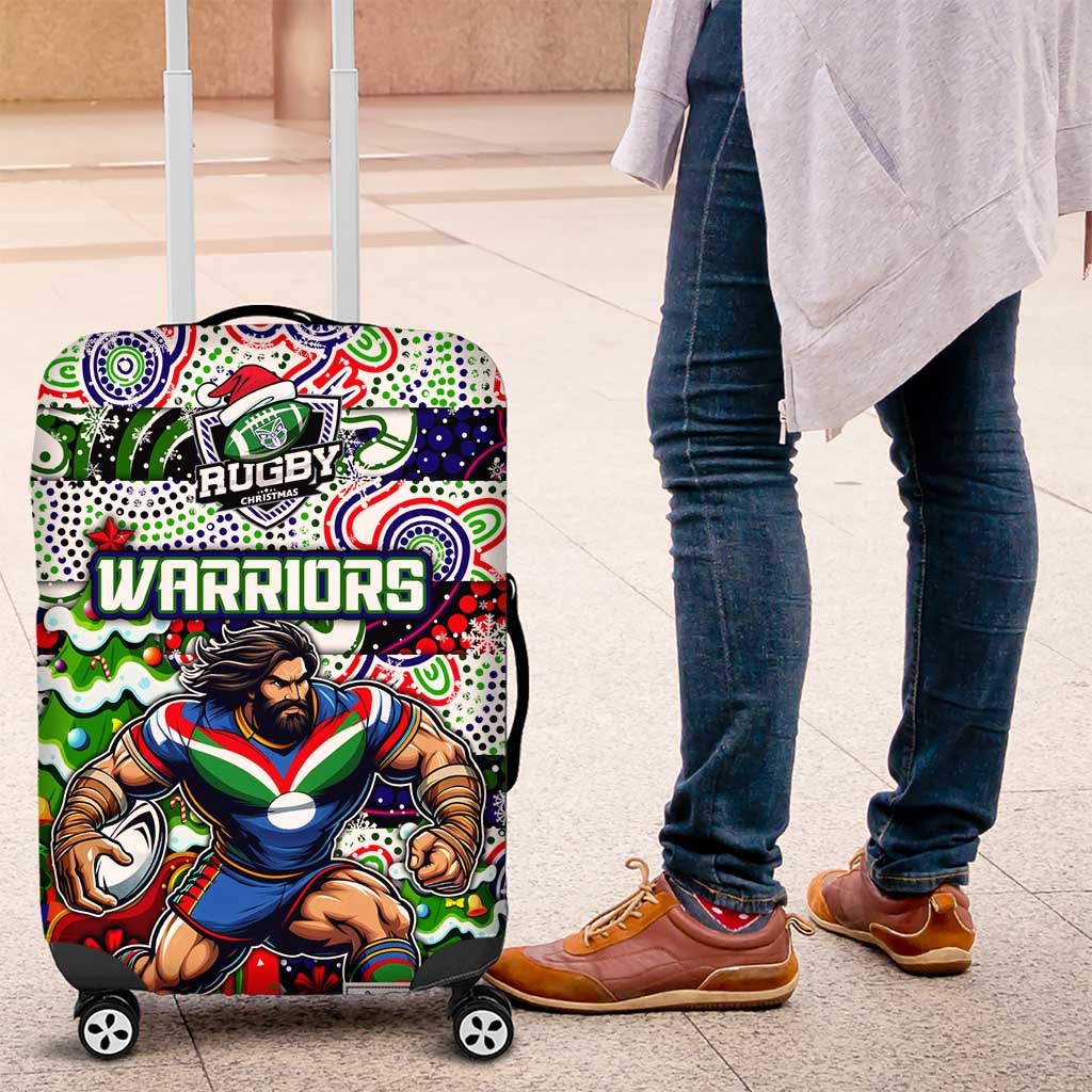 New Zealand Warriors Rugby Merry Christmas Luggage Cover Indigenous Australian Art - Vibe Hoodie Shop
