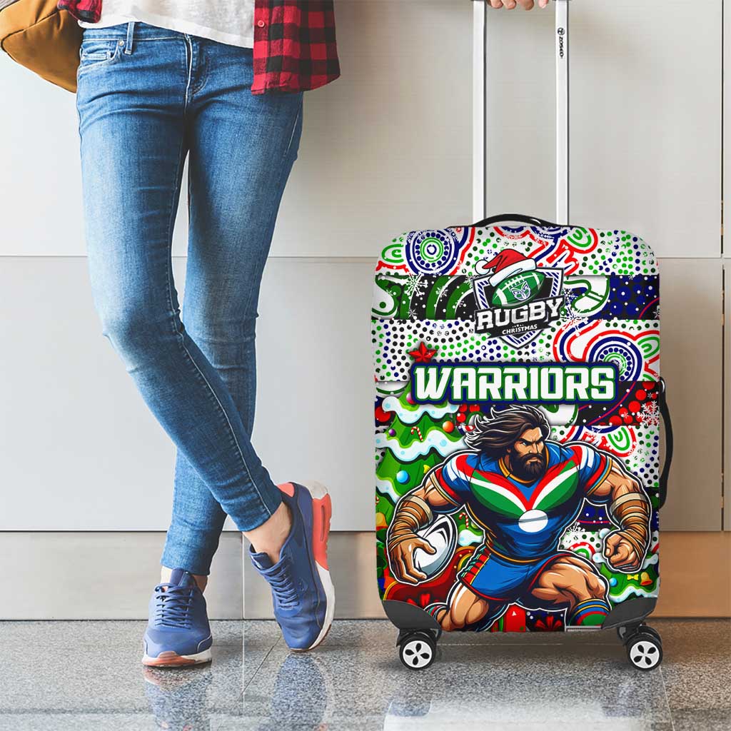 New Zealand Warriors Rugby Merry Christmas Luggage Cover Indigenous Australian Art - Vibe Hoodie Shop
