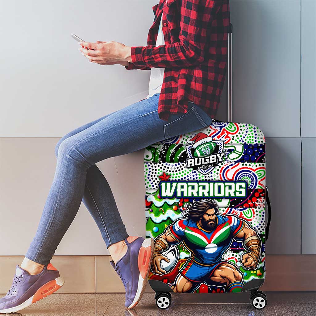New Zealand Warriors Rugby Merry Christmas Luggage Cover Indigenous Australian Art - Vibe Hoodie Shop