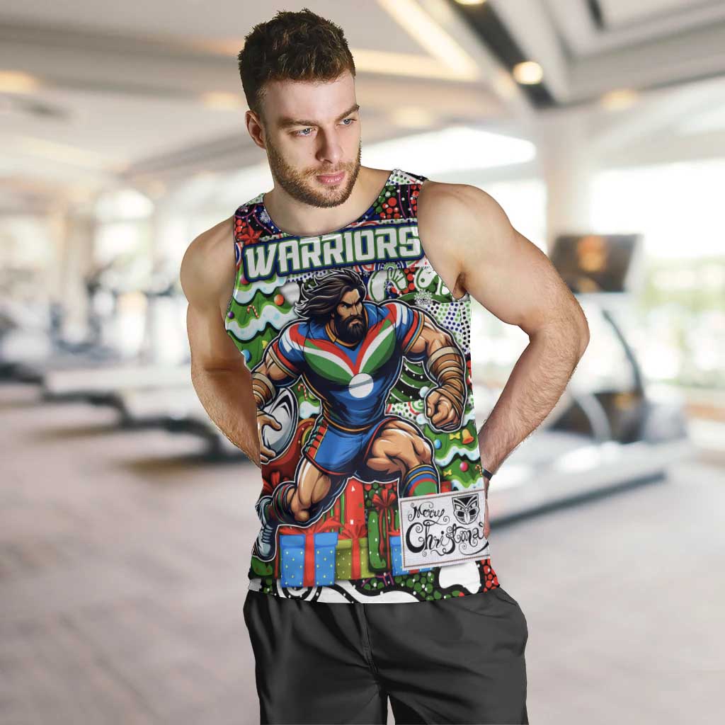 Custom New Zealand Warriors Rugby Merry Christmas Men Tank Top Indigenous Australian Art - Vibe Hoodie Shop