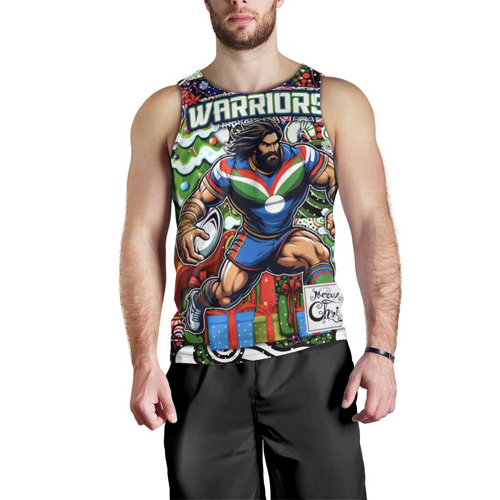 Custom New Zealand Warriors Rugby Merry Christmas Men Tank Top Indigenous Australian Art - Vibe Hoodie Shop