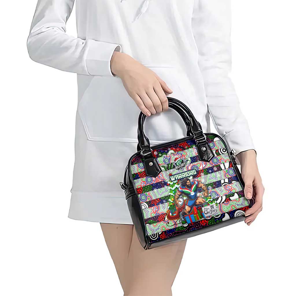 New Zealand Warriors Rugby Merry Christmas Shoulder Handbag Indigenous Australian Art - Vibe Hoodie Shop
