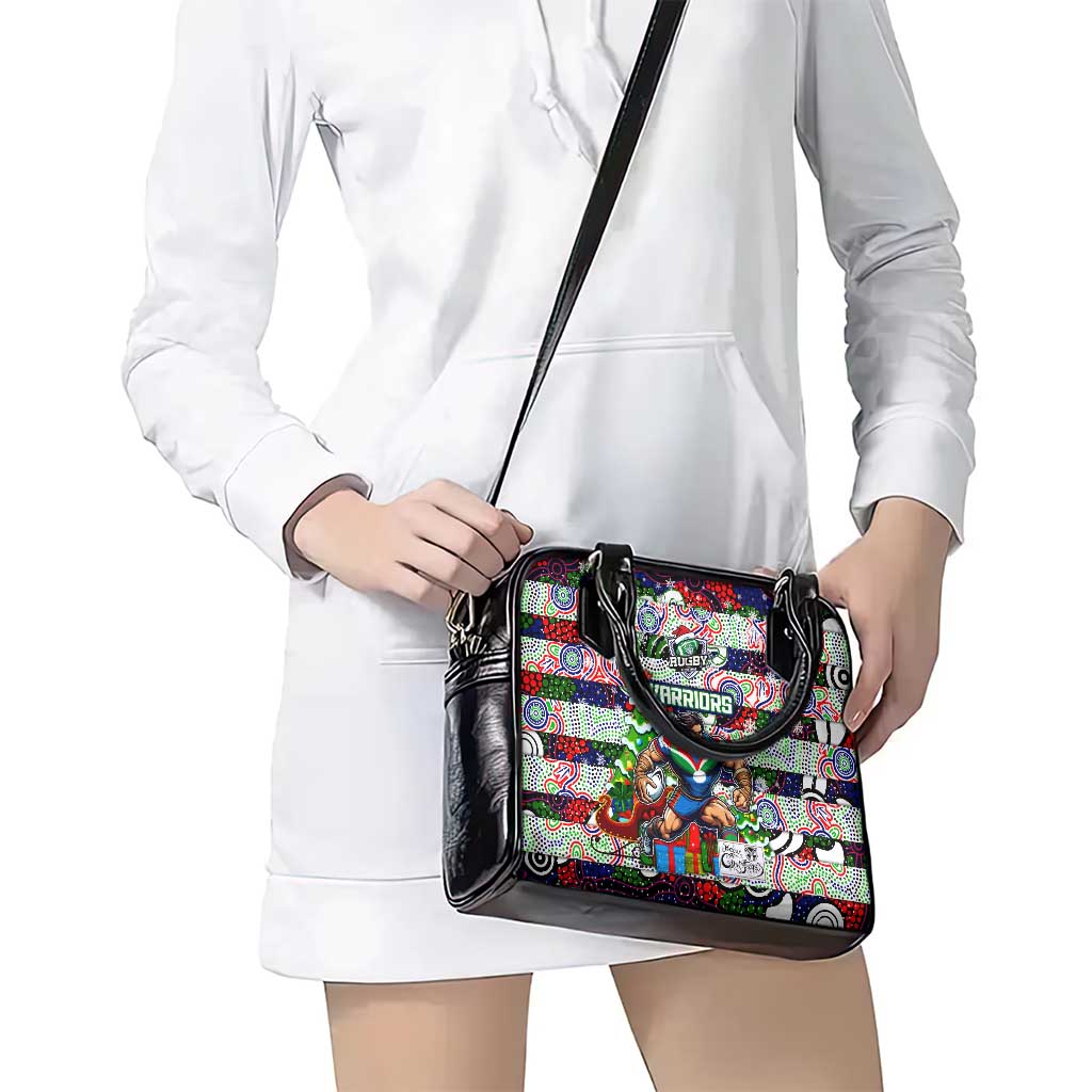 New Zealand Warriors Rugby Merry Christmas Shoulder Handbag Indigenous Australian Art - Vibe Hoodie Shop