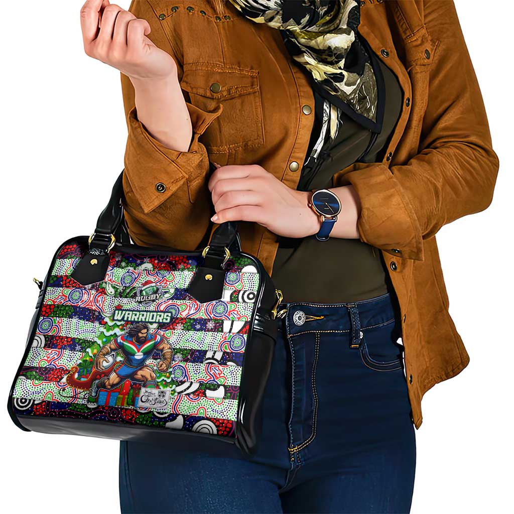 New Zealand Warriors Rugby Merry Christmas Shoulder Handbag Indigenous Australian Art - Vibe Hoodie Shop