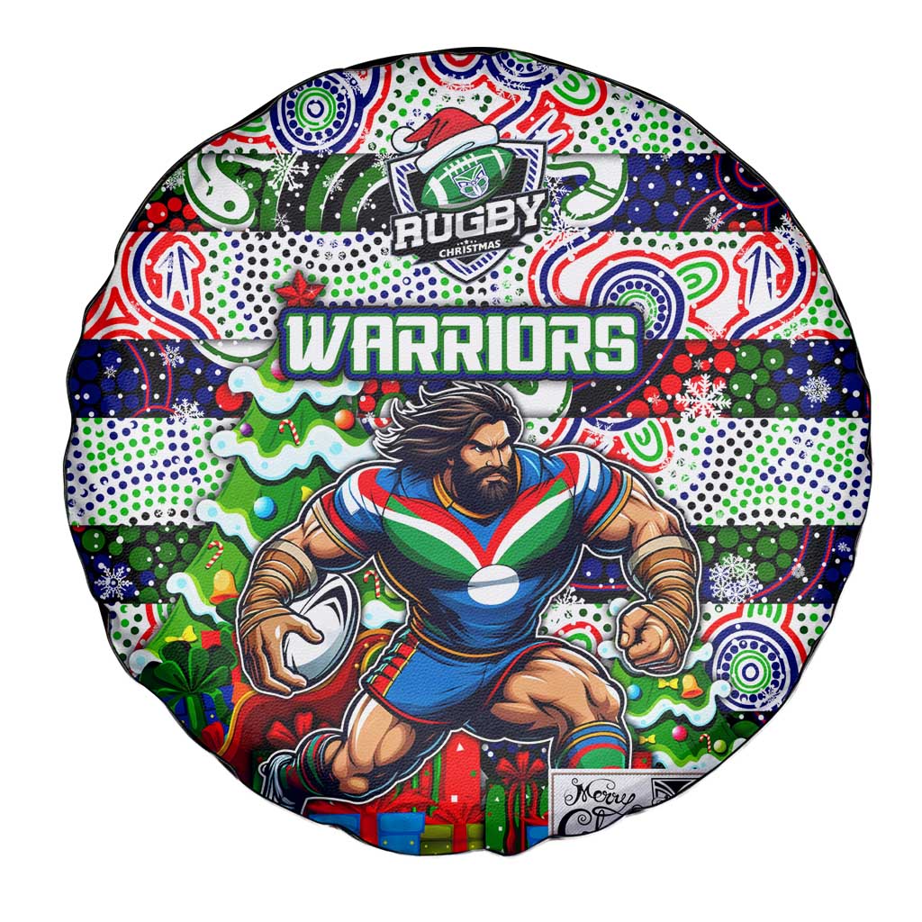 New Zealand Warriors Rugby Merry Christmas Spare Tire Cover Indigenous Australian Art - Vibe Hoodie Shop