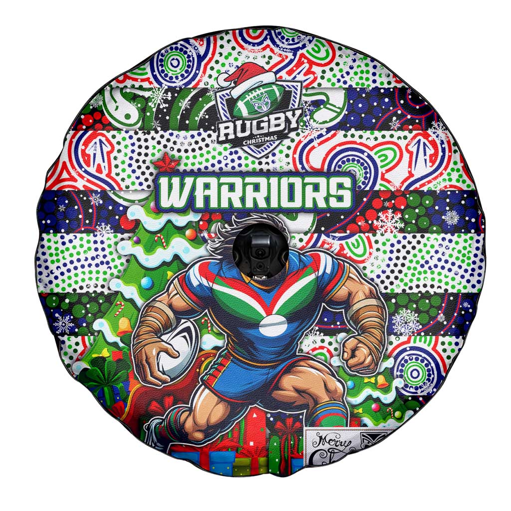 New Zealand Warriors Rugby Merry Christmas Spare Tire Cover Indigenous Australian Art - Vibe Hoodie Shop