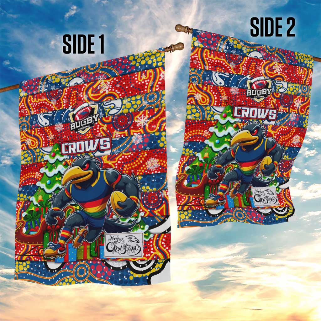 Crows Football Merry Christmas Garden Flag Indigenous Australian Art - Vibe Hoodie Shop