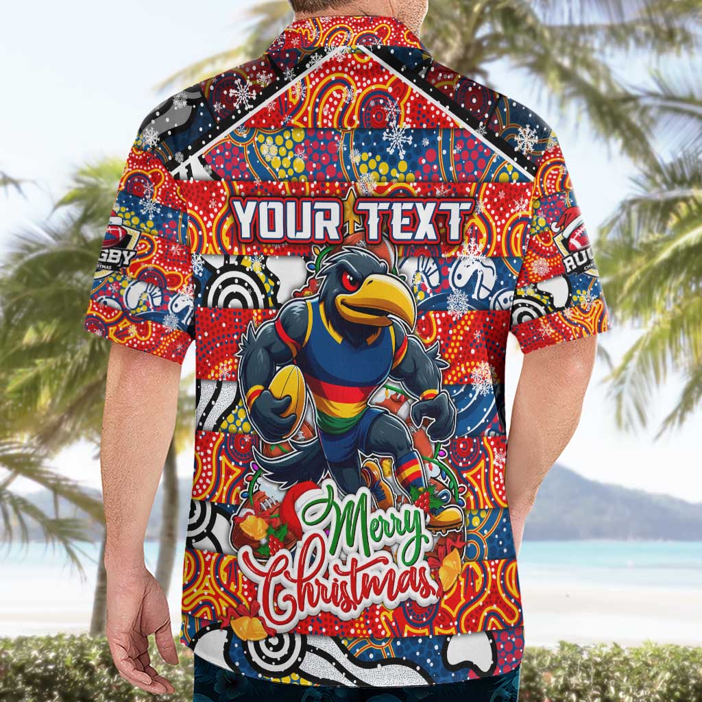 Custom Crows Football Merry Christmas Hawaiian Shirt Indigenous Australian Art - Vibe Hoodie Shop