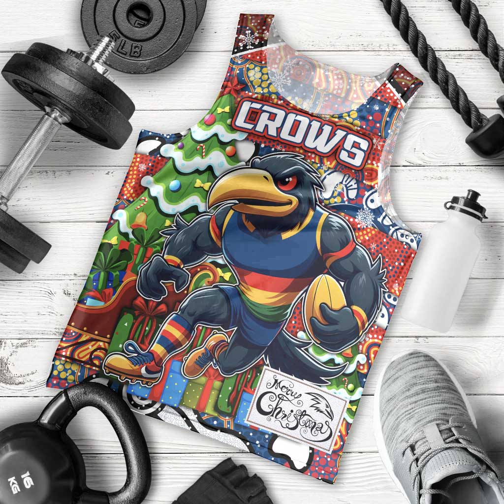 Custom Crows Football Merry Christmas Men Tank Top Indigenous Australian Art - Vibe Hoodie Shop