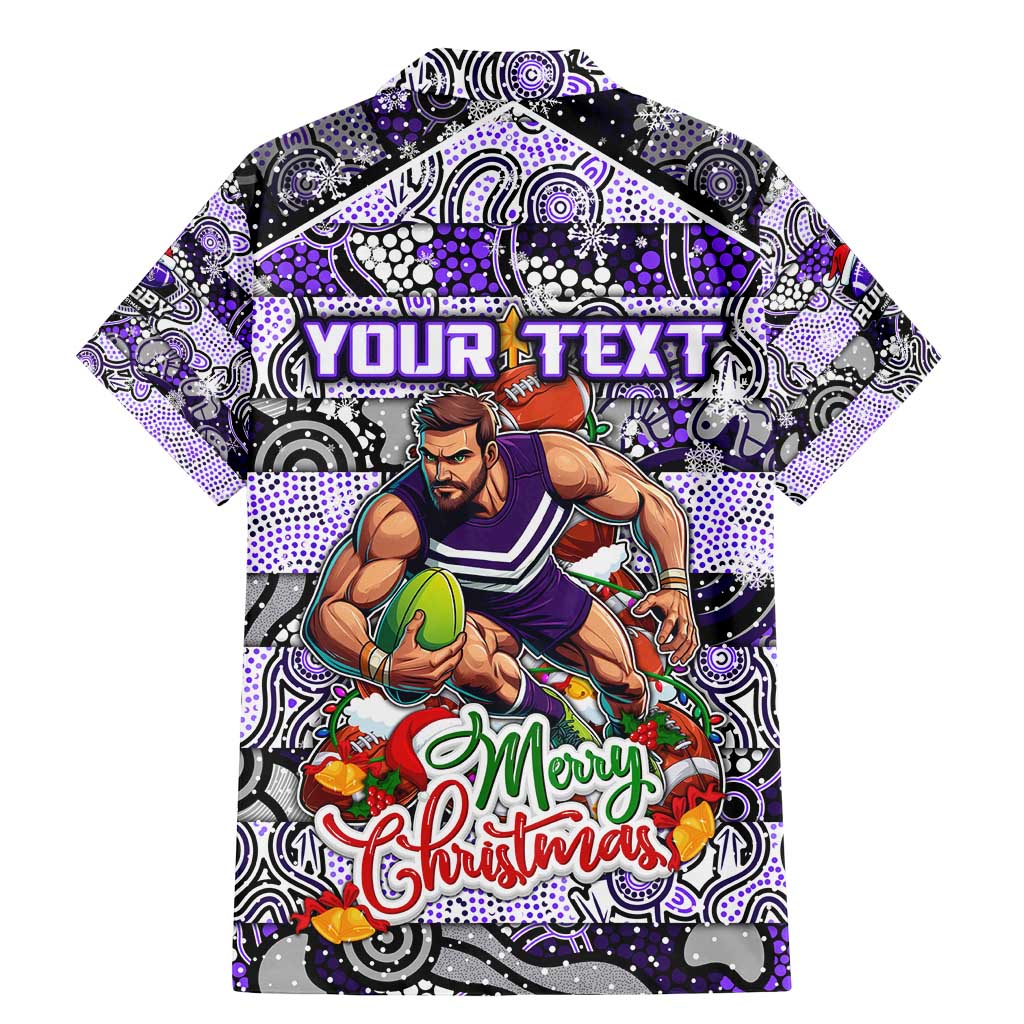 Custom Freo Rugby Merry Christmas Family Matching Mermaid Dress and Hawaiian Shirt Indigenous Australian Art