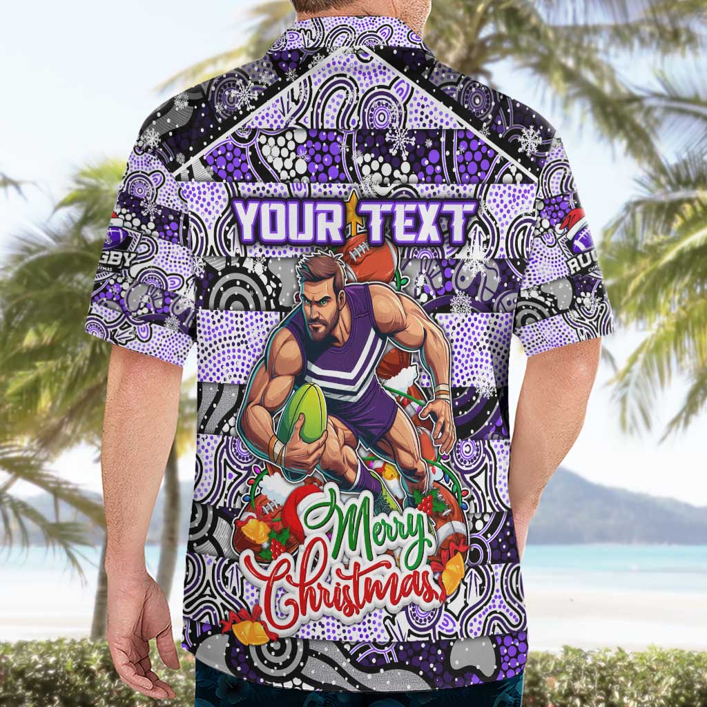 Custom Freo Football Merry Christmas Hawaiian Shirt Indigenous Australian Art - Vibe Hoodie Shop