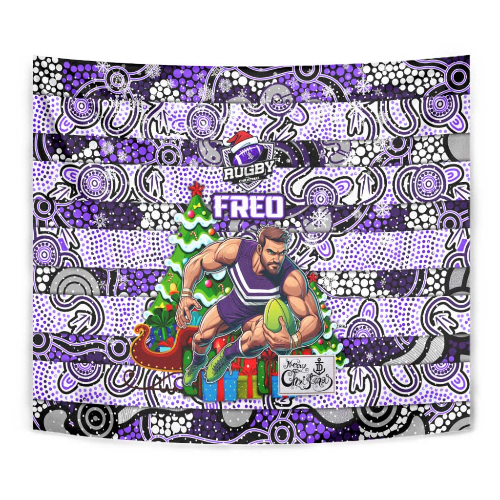 Freo Football Merry Christmas Tapestry Indigenous Australian Art - Vibe Hoodie Shop