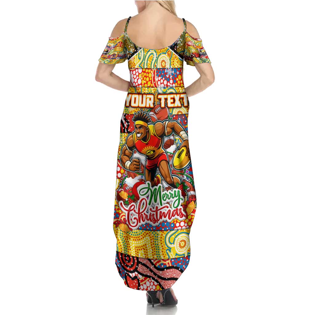 Custom Suns Rugby Merry Christmas Family Matching Summer Maxi Dress and Hawaiian Shirt Indigenous Australian Art