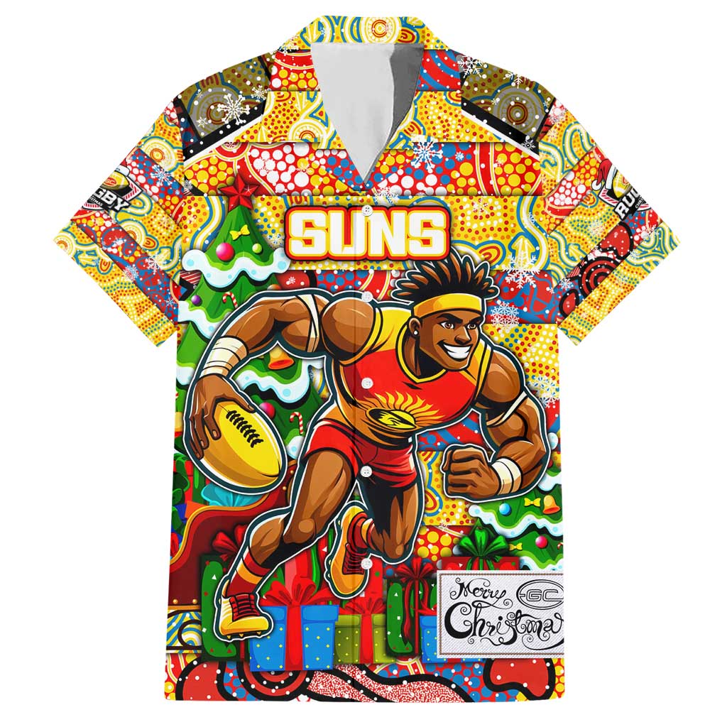 Custom Suns Football Merry Christmas Hawaiian Shirt Indigenous Australian Art - Vibe Hoodie Shop