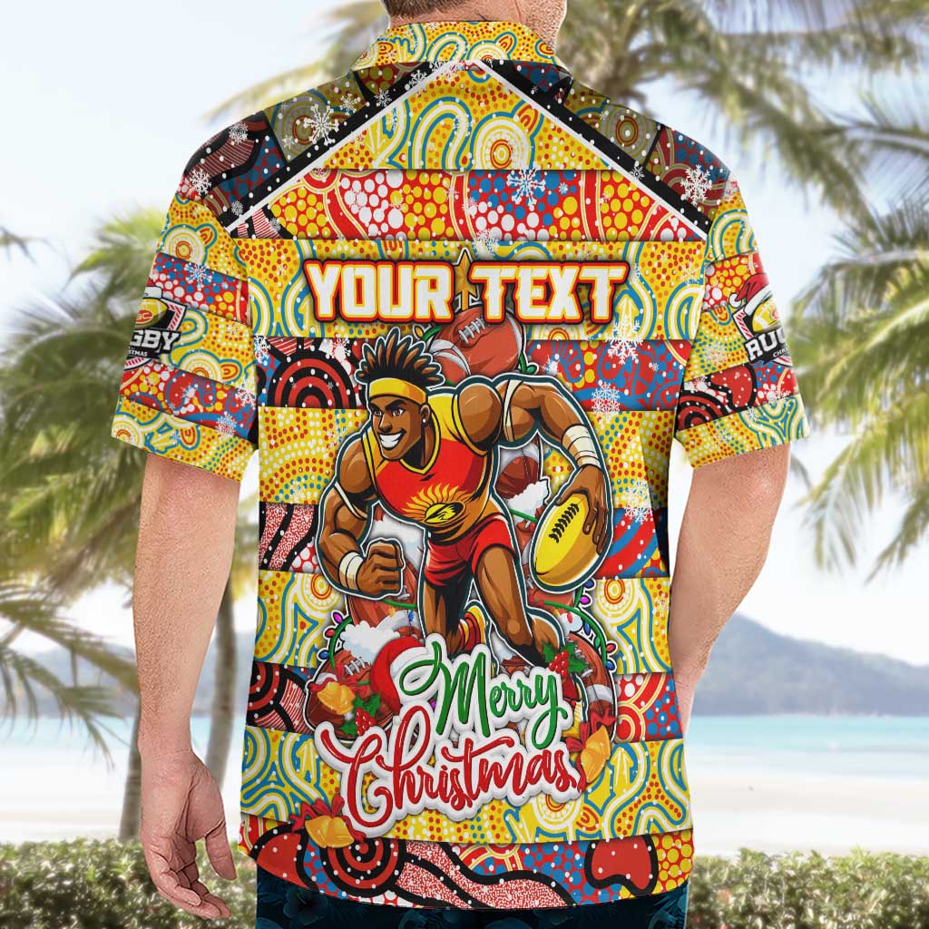 Custom Suns Football Merry Christmas Hawaiian Shirt Indigenous Australian Art - Vibe Hoodie Shop