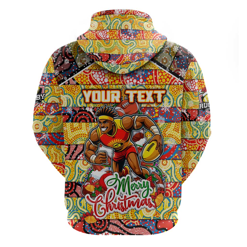 Custom Suns Football Merry Christmas Hoodie Indigenous Australian Art - Vibe Hoodie Shop