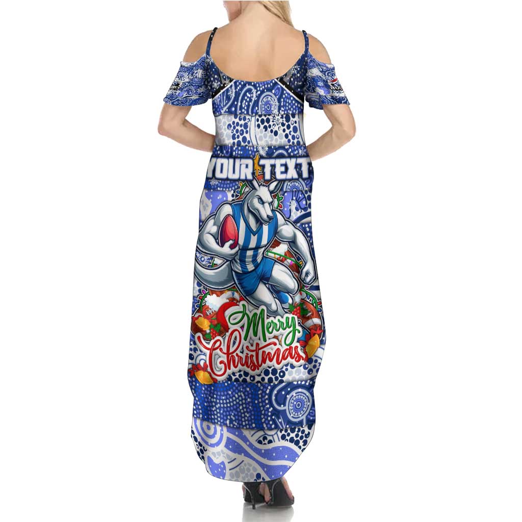 Custom Kangaroos Rugby Merry Christmas Family Matching Summer Maxi Dress and Hawaiian Shirt Indigenous Australian Art