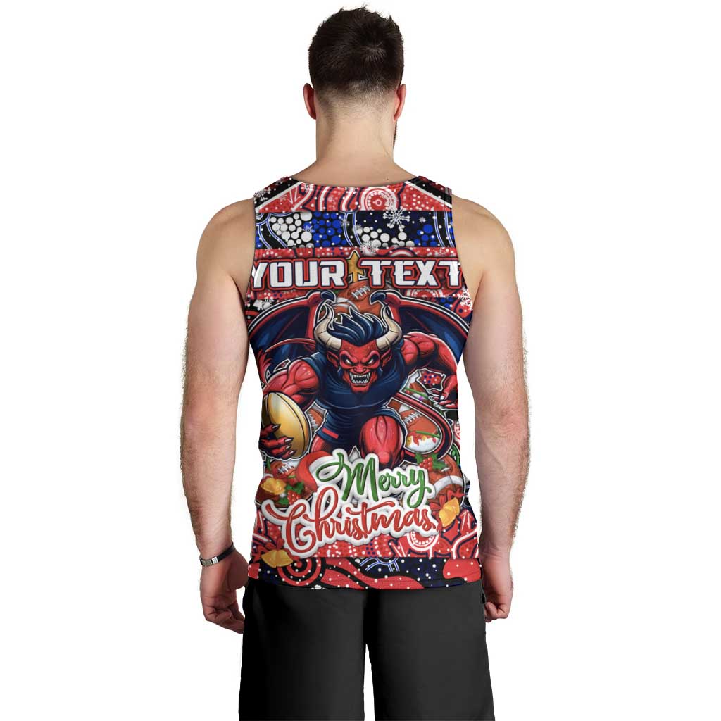 Custom Demons Football Merry Christmas Men Tank Top Indigenous Australian Art - Vibe Hoodie Shop