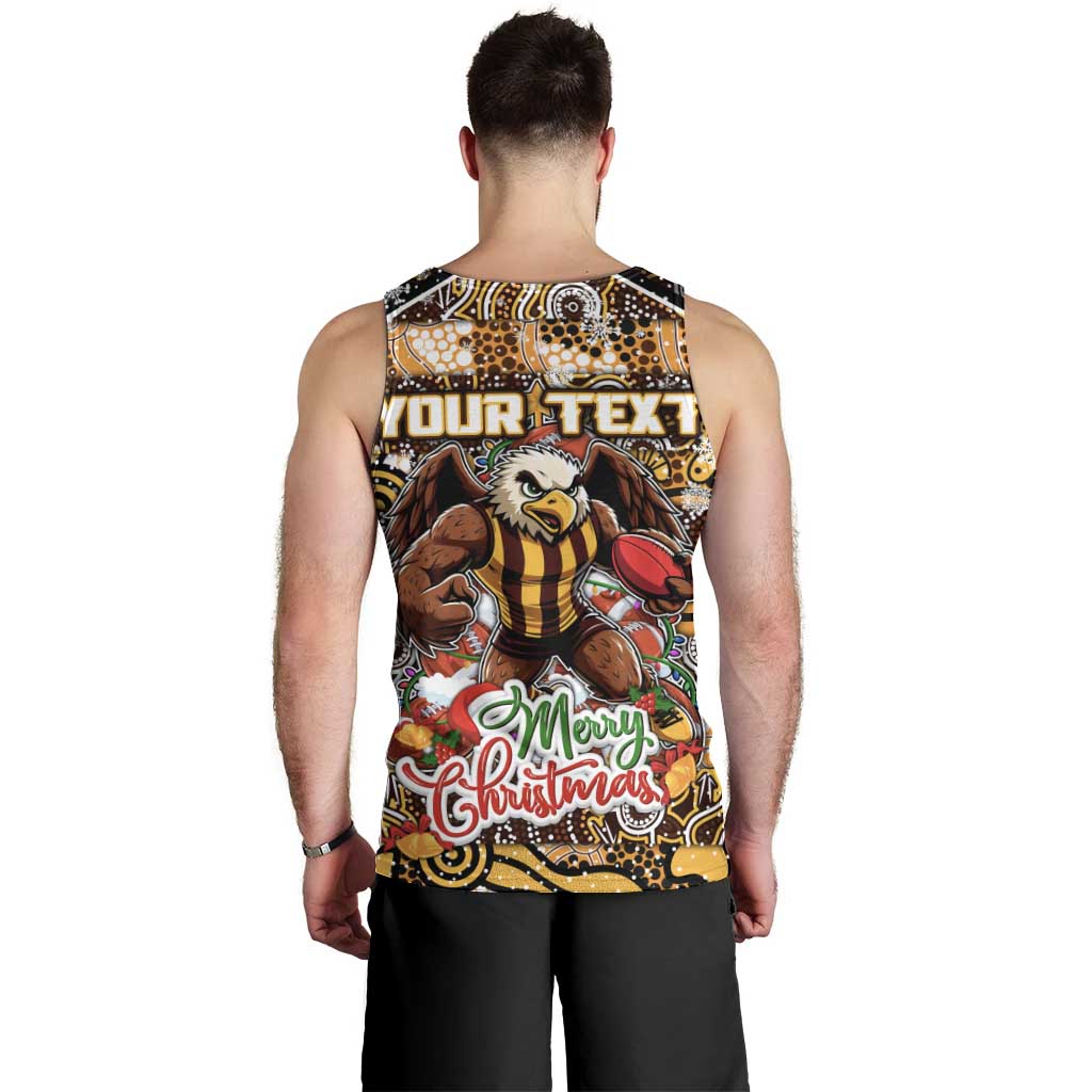 Custom Hawks Football Merry Christmas Men Tank Top Indigenous Australian Art - Vibe Hoodie Shop
