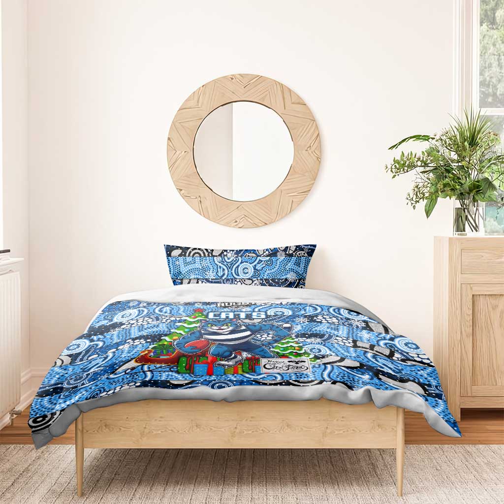 Cats Football Merry Christmas Bedding Set Indigenous Australian Art - Vibe Hoodie Shop