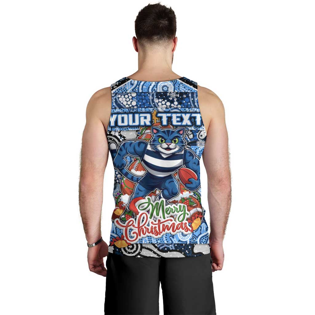 Custom Cats Football Merry Christmas Men Tank Top Indigenous Australian Art - Vibe Hoodie Shop