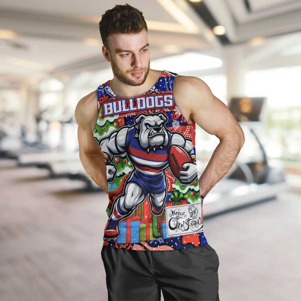 Custom Bulldogs Football Merry Christmas Men Tank Top Indigenous Australian Art - Vibe Hoodie Shop