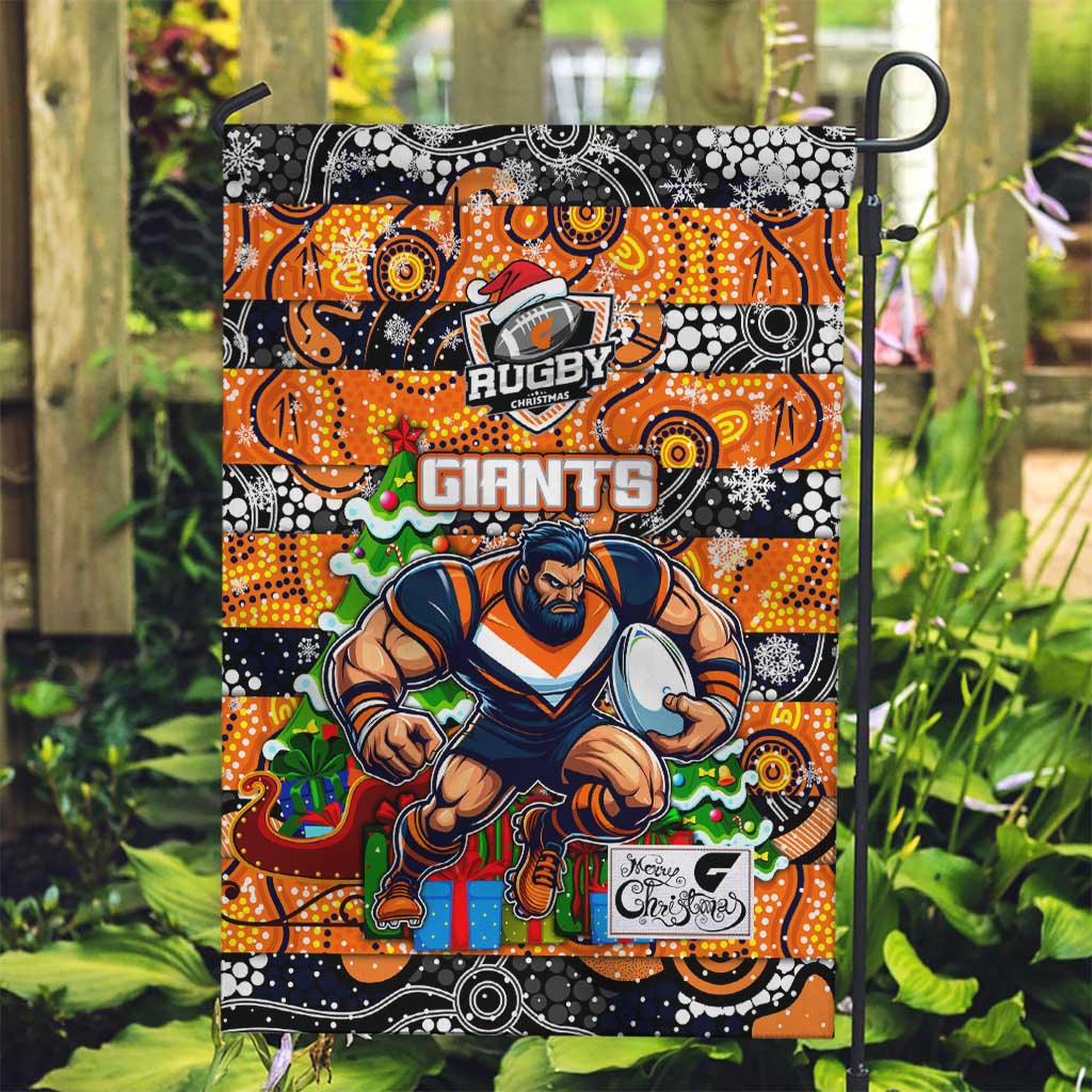 Giants Football Merry Christmas Garden Flag Indigenous Australian Art - Vibe Hoodie Shop