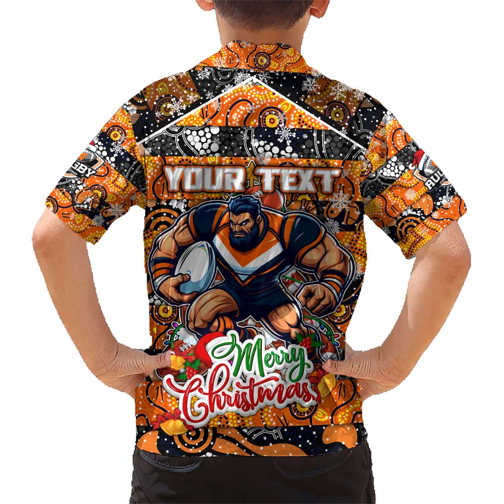 Custom Giants Football Merry Christmas Hawaiian Shirt Indigenous Australian Art - Vibe Hoodie Shop