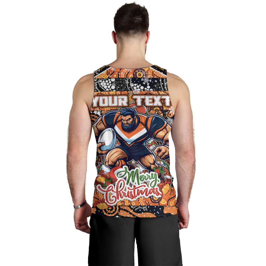 Custom Giants Football Merry Christmas Men Tank Top Indigenous Australian Art - Vibe Hoodie Shop