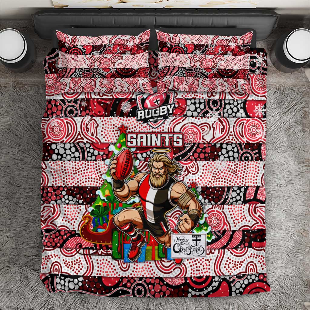 Saints Football Merry Christmas Bedding Set Indigenous Australian Art - Vibe Hoodie Shop