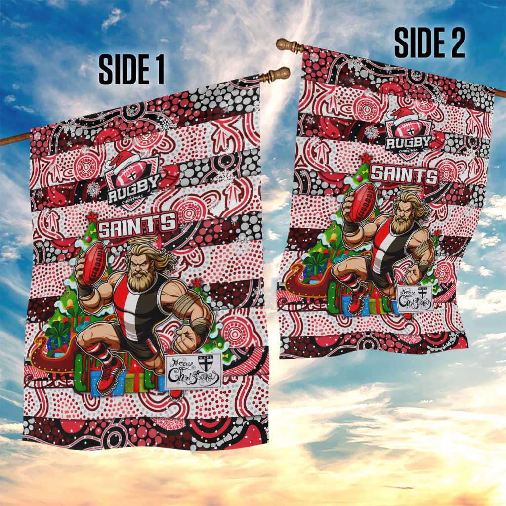 Saints Football Merry Christmas Garden Flag Indigenous Australian Art - Vibe Hoodie Shop