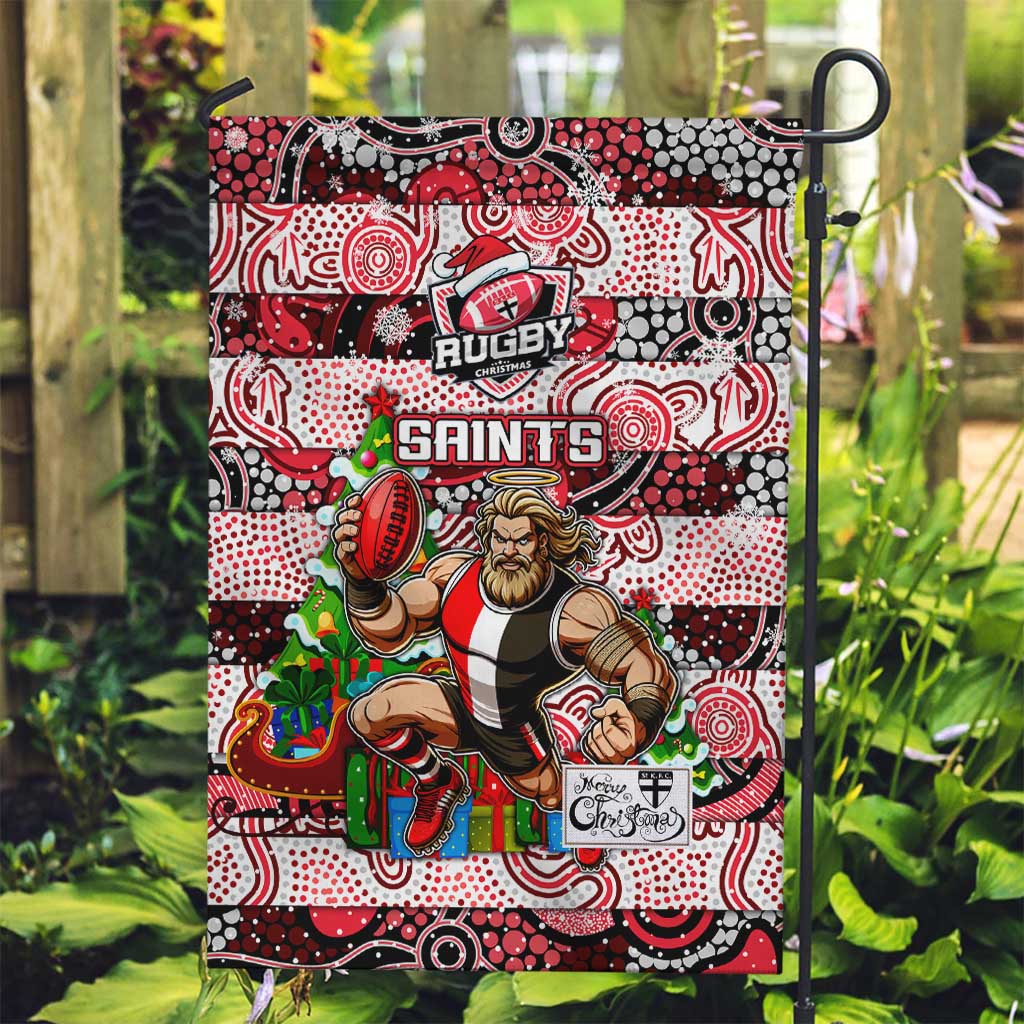 Saints Football Merry Christmas Garden Flag Indigenous Australian Art - Vibe Hoodie Shop