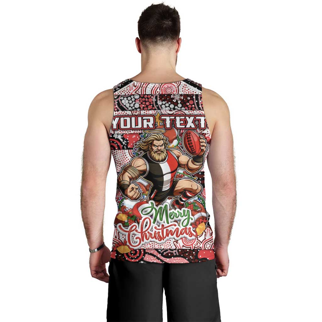 Custom Saints Football Merry Christmas Men Tank Top Indigenous Australian Art - Vibe Hoodie Shop
