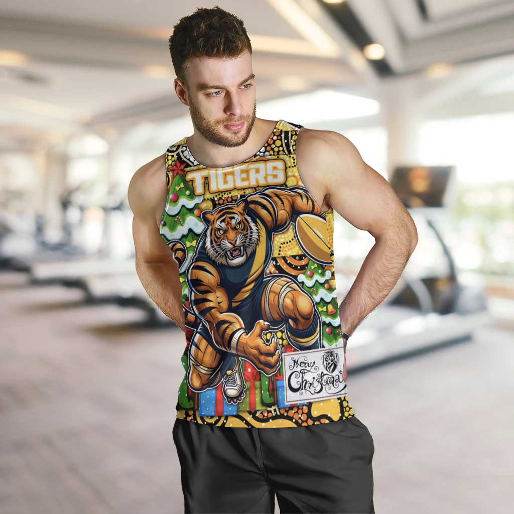 Custom Richmond Tigers Football Merry Christmas Men Tank Top Indigenous Australian Art - Vibe Hoodie Shop