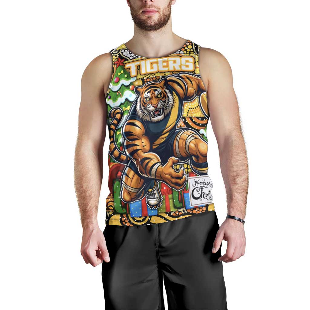 Custom Richmond Tigers Football Merry Christmas Men Tank Top Indigenous Australian Art - Vibe Hoodie Shop